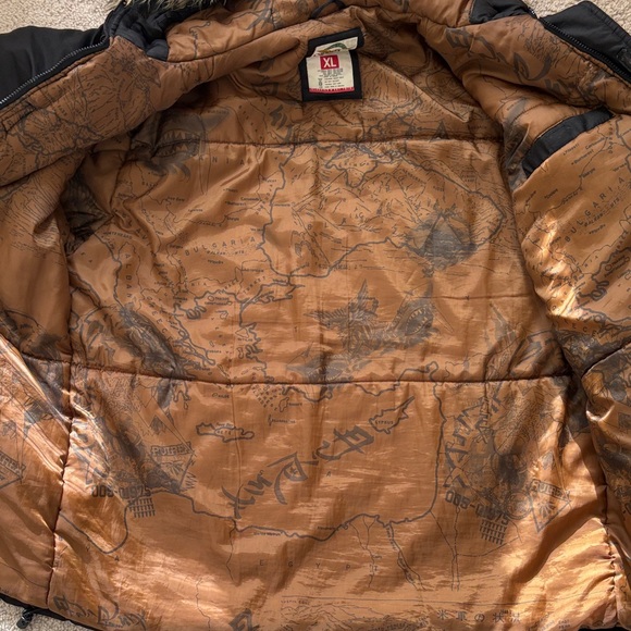 Avirex Black Puffer Coat with Faux Fur Hood - Picture 4 of 8